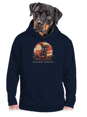 Posledný samuraj pánska mikina klokanka Navy