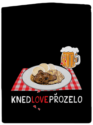 Knedlo vepřo zelo pánska mikina na zips Black