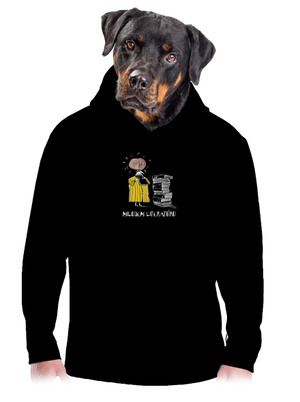 Milujem literatúru pánska mikina klokanka Black