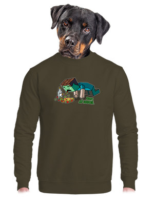 Kocky sú hodené unisex mikina bez kapucne Urban Khaki