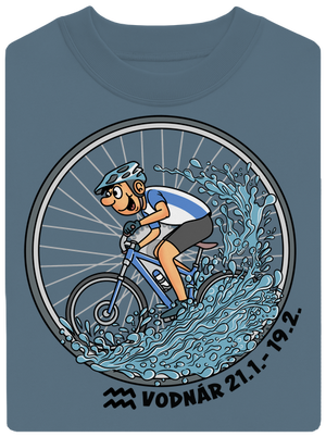 Cyklistický horoskop: Vodnár unisex mikina bez kapucne Nordic Blue