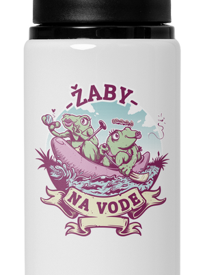Žaby na vode flaša na vodu White