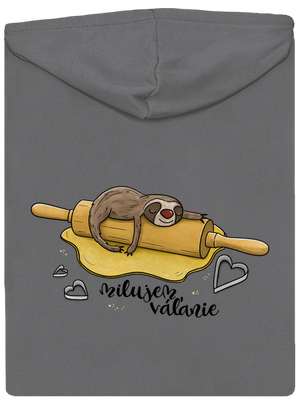 Milujem váľanie dámska mikina na zips Steel Gray