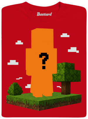 Minecraft z vlastnej fotky detské tričko Red