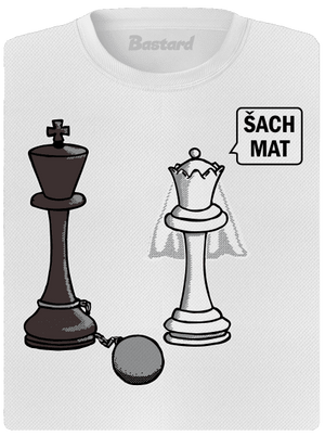 Šach mat dámske športové tričko White
