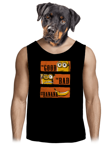 Hodný zlý a banán pánske tielko Black