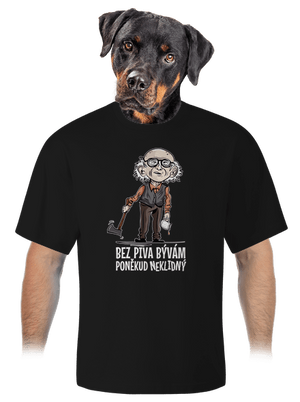 Neklidný bez piva unisex tričko oversized Black