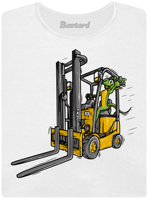 Ještěrka dámske tričko s lemom White