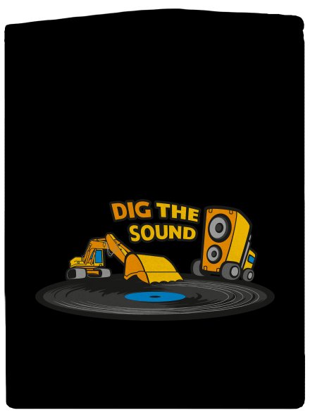 Dig the sound pánska mikina na zips Black