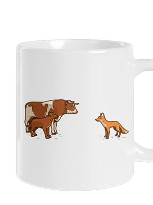 Vůl, pes a vulpes klasický hrnček White