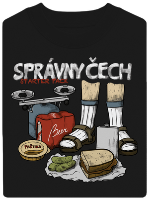 Správny Čech unisex mikina bez kapucne Black