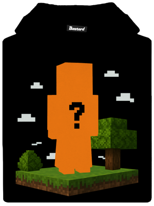 Minecraft z vlastnej fotky detská mikina klokanka Black