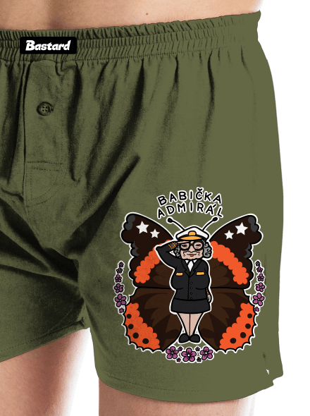 Babička admirál pánske trenky Khaki