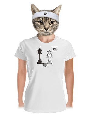 Šach mat dámske športové tričko White