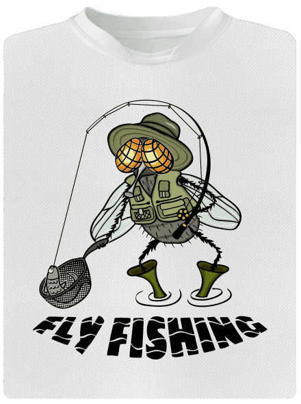 Fly fishing detské športové tričko White