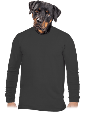 Bez potlače pánske dlhý rukáv Dark Grey