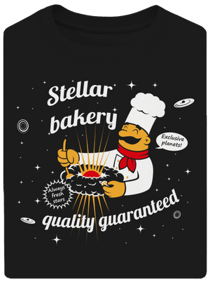 Stellar bakery unisex tričko oversized Black