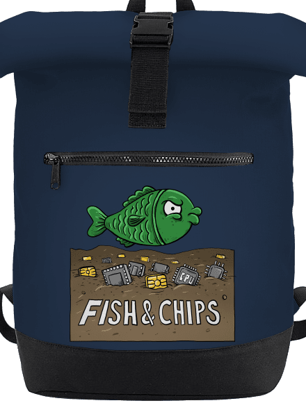 Fish and IT chips batoh French Navy