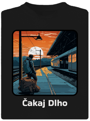 Čakaj dlho detské športové tričko Black