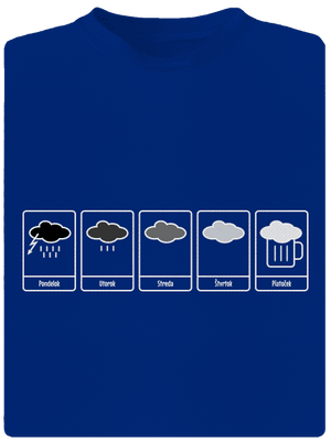 Predpoveď počasia pánske športové tričko Royal Blue Mal