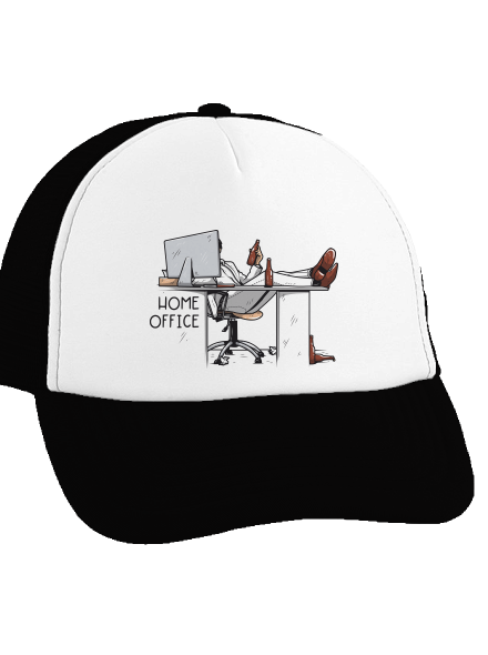 Home Office šiltovka truckerka Black cap