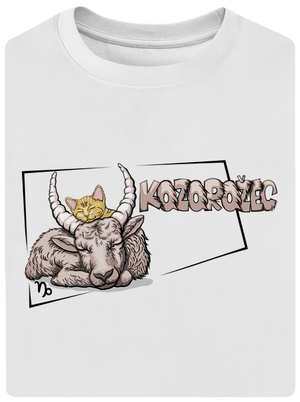 Mačací horoskop: Kozorožec unisex tričko oversized White