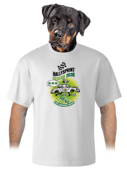 Rallysprint 2030 unisex tričko oversized White