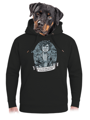 B14: Léto s kovbojem unisex mikina premium Dark Black