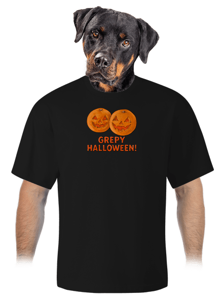 Grepy Halloween unisex tričko oversized Black