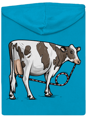 Cow drink dámska mikina na zips Blue Atol