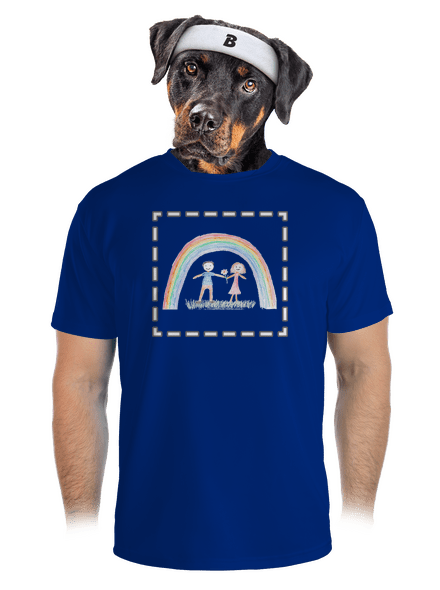 Detské kresby - Nahraj vlastnú pánske športové tričko Royal Blue Mal