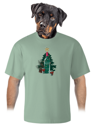 Vianočná borovička unisex tričko oversized Sage