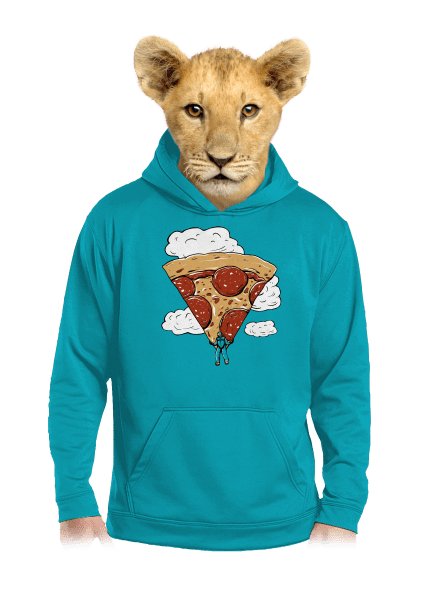 Pizzašutista detská mikina klokanka Hawaiian Blue