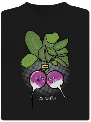 Reďkovky vo zväzku pánske športové tričko Black