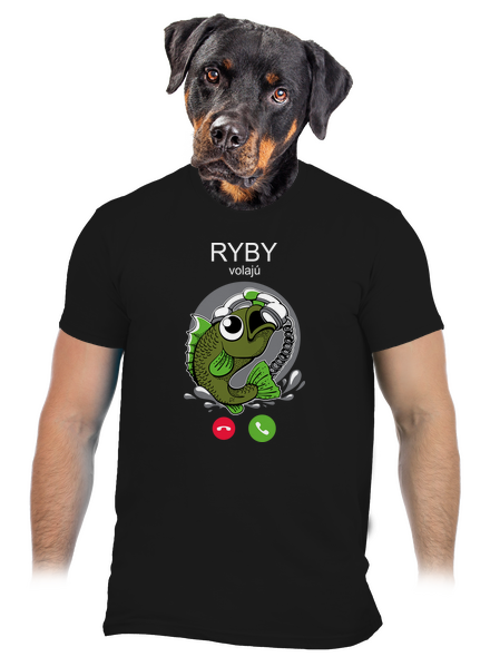 Ryby volají pánske tričko Black