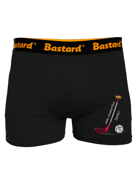 Kráľ zahnutých čepelí - florbal boxerky Black