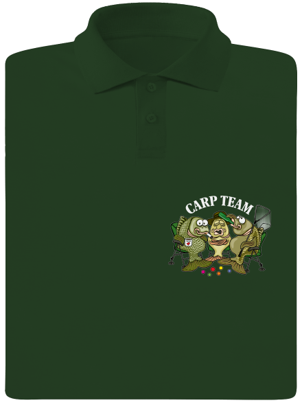 Carp Team pánska polokošeľa Bottle Green Mal