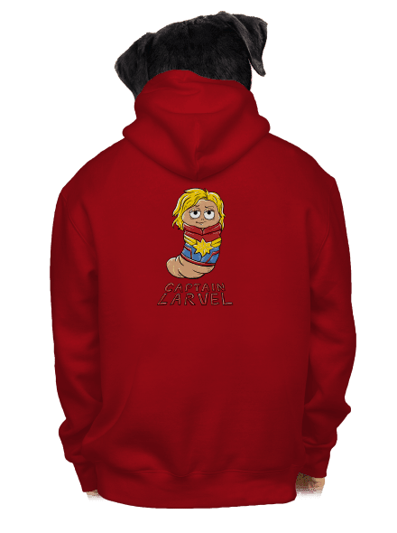 Captain Larvel pánska mikina na zips Red