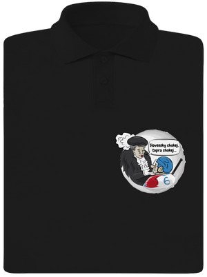 Slovenský hokej pánska polokošeľa Black