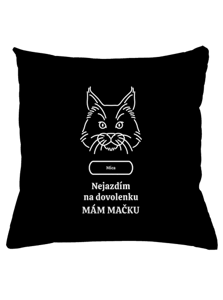 Nemôžem, mám mačku vankúš Black