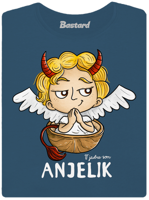 Anjelik dámske tričko prémium Petrol Blue