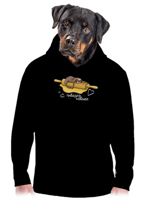 Milujem váľanie pánska mikina klokanka Black