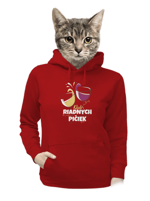 Klub riadnych pičiek dámska mikina klokanka Red Mal