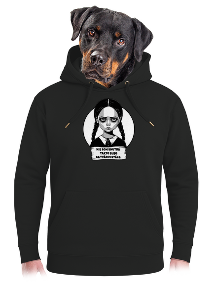 Nie som smutná unisex mikina premium Dark Black