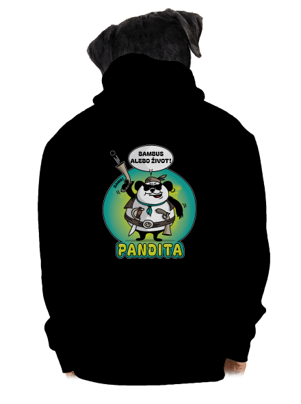 Pandita pánska mikina na zips Black