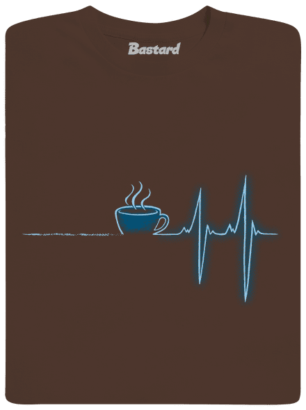 Coffee help pánske tričko Brown