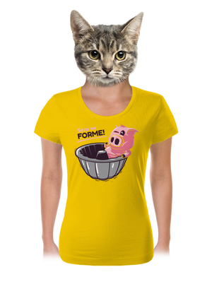 Vo forme dámske tričko Yellow