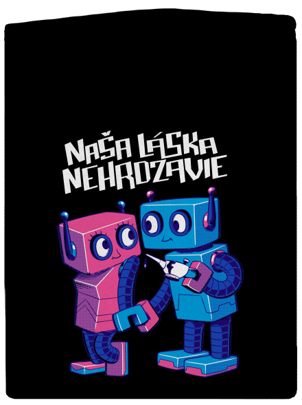 Roboti pánska mikina na zips Black