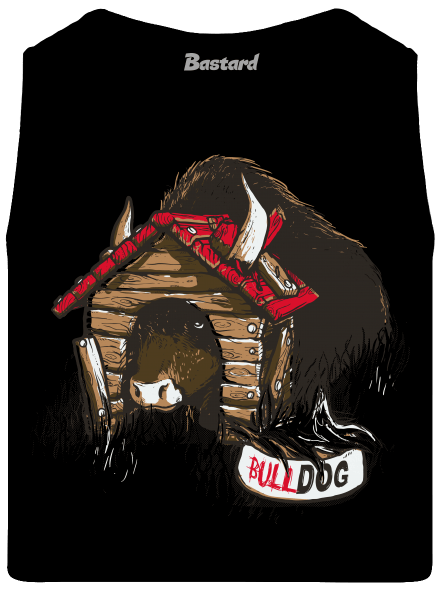 Bulldog pánske tielko Black