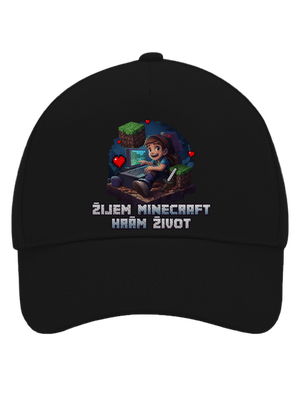 Žijem Minecraft šiltovka baseballka Black